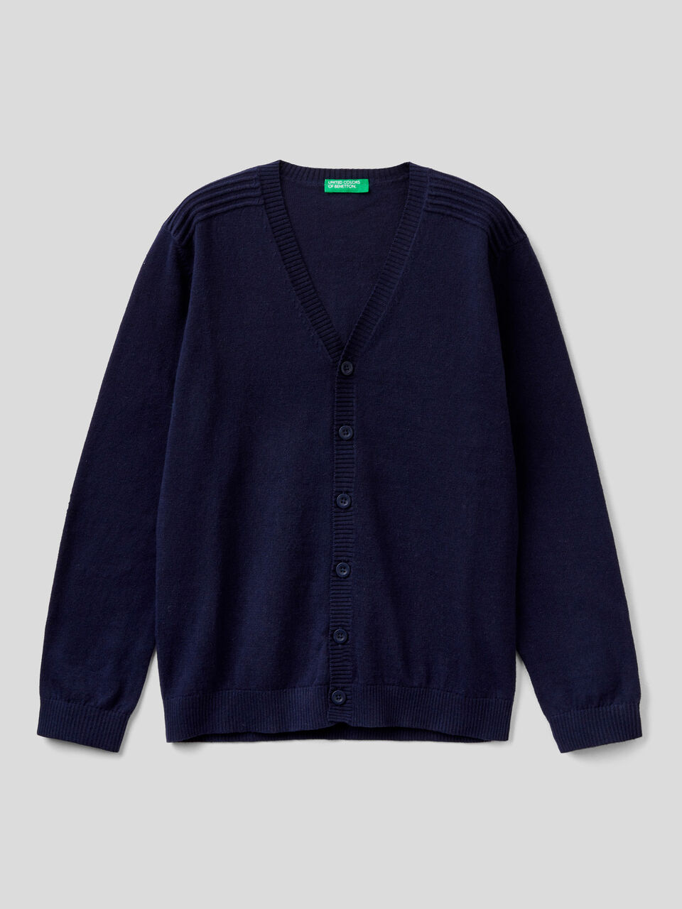 Strickjacke aus warmer Baumwolle mit V-Ausschnitt image number 1