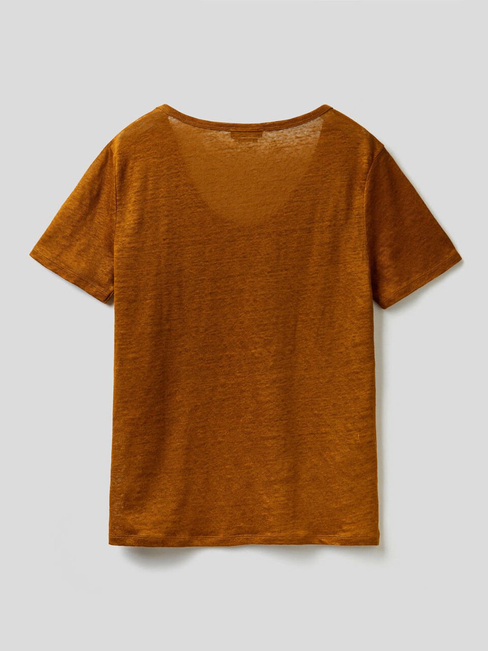 T-Shirt in reinem Leinen mit Rundausschnitt image number 2