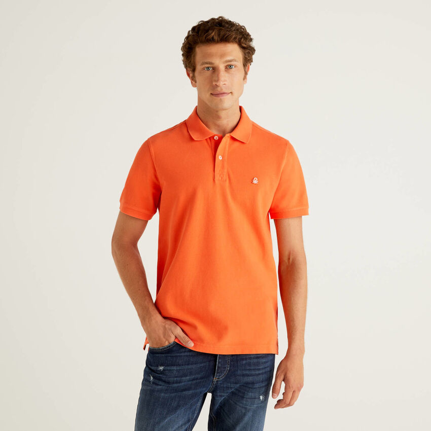 Regular-Fit-Polo in Orange