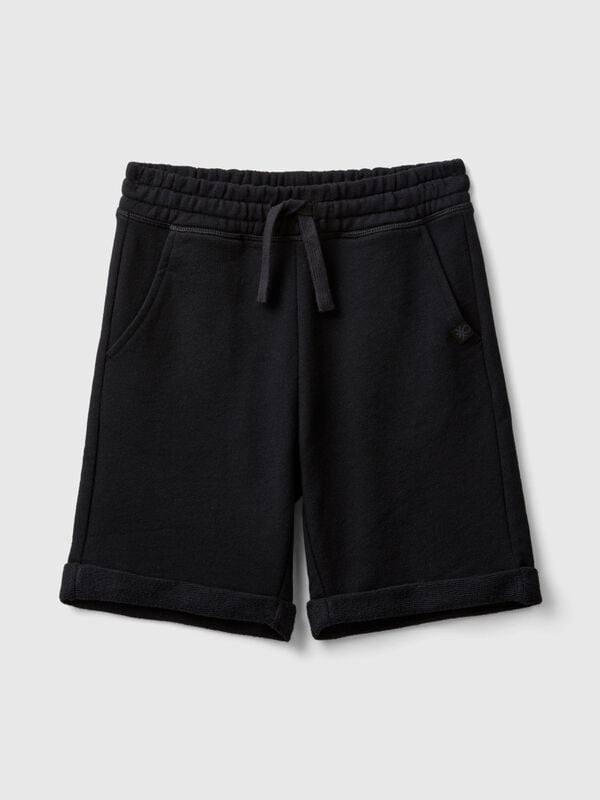 Bermudashorts aus reinem Baumwollfleece Jungen