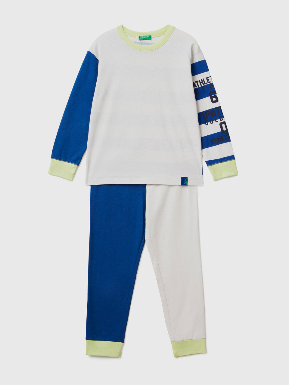 Langer Pyjama in 100% Baumwolle
