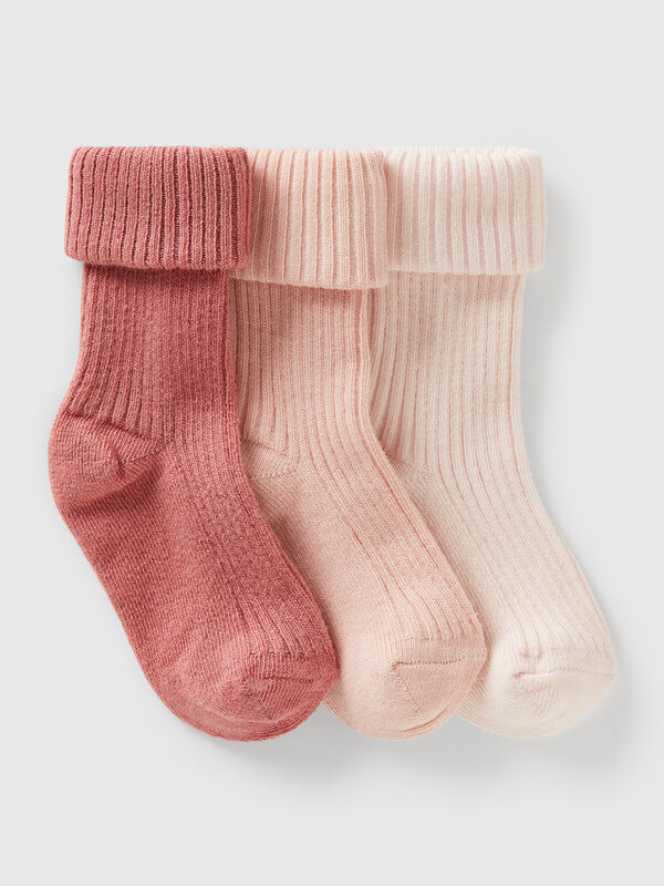 Drei Paar gerippte Socken Newborn