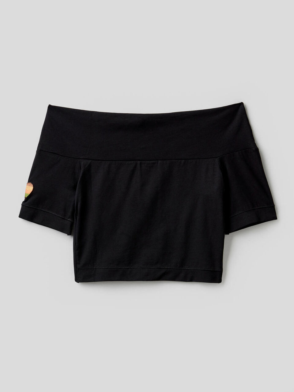 Kurzes Top aus stretchiger Baumwolle Damen image number 2