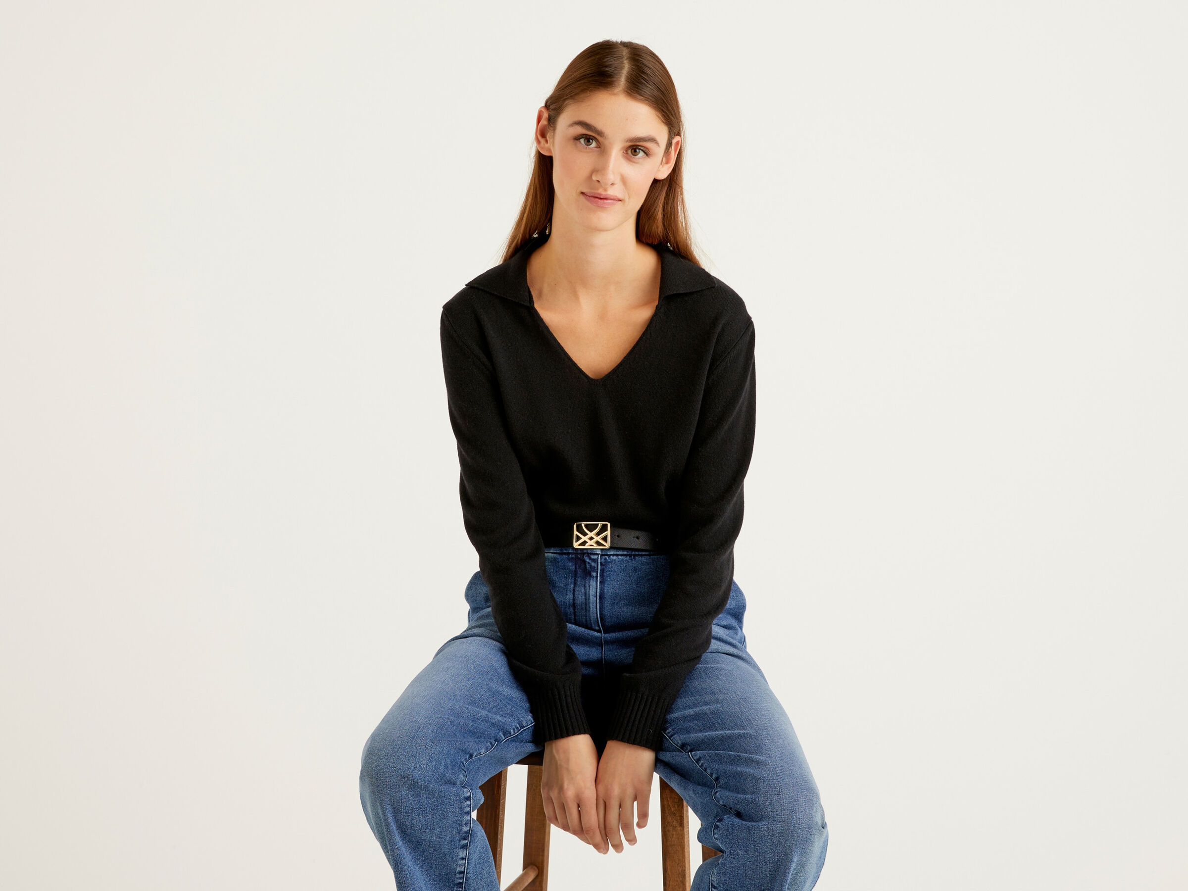 Pullover im Polo-Stil aus Wolle und Cashmere image number 3