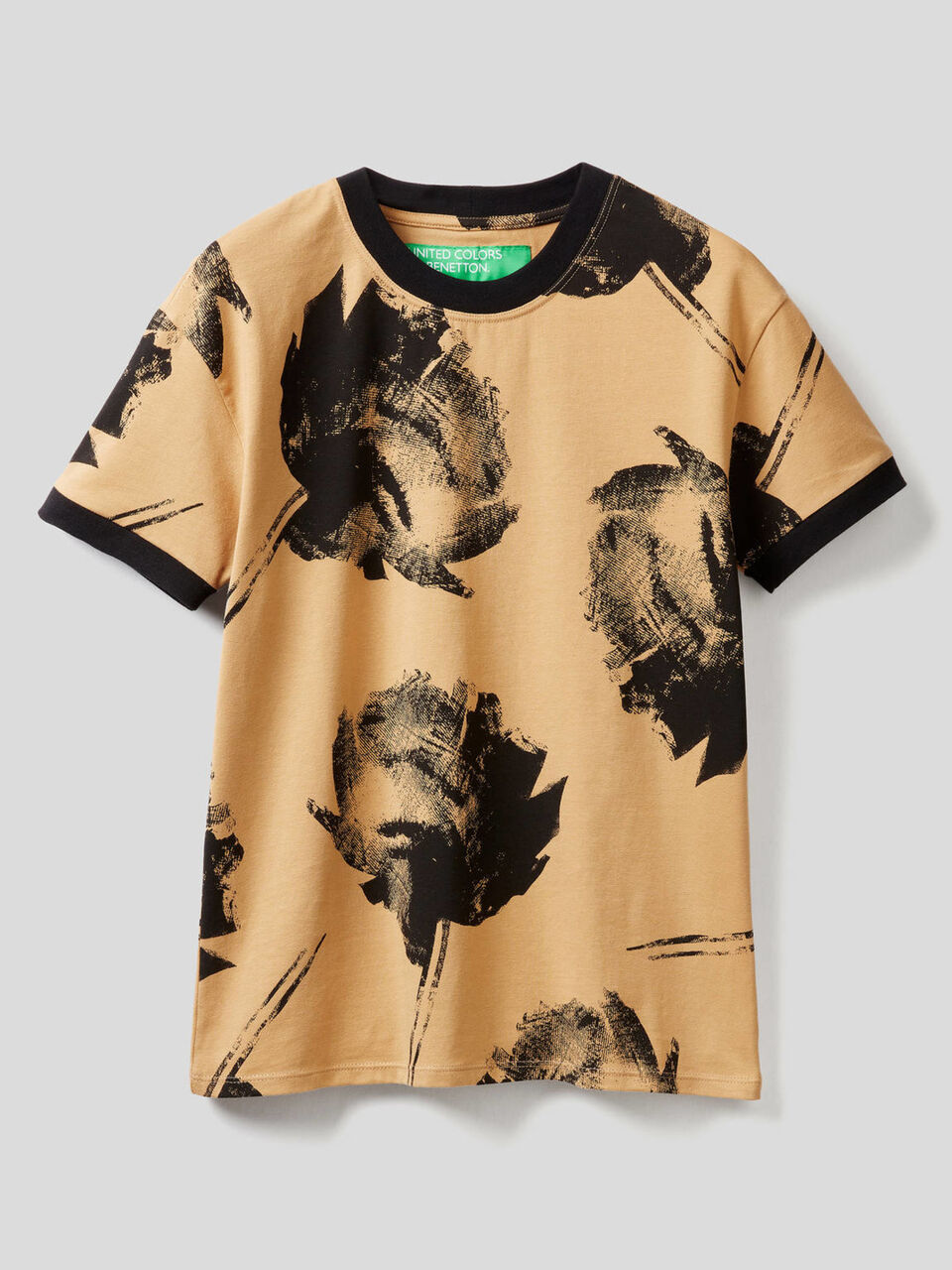 T-Shirt aus stretchiger Baumwolle mit Print image number 1