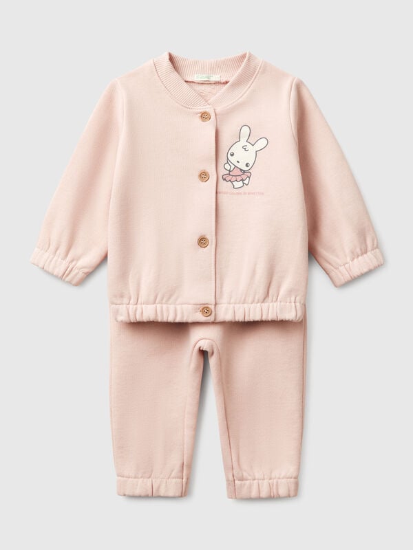 Outfit aus Baumwollfleece Newborn