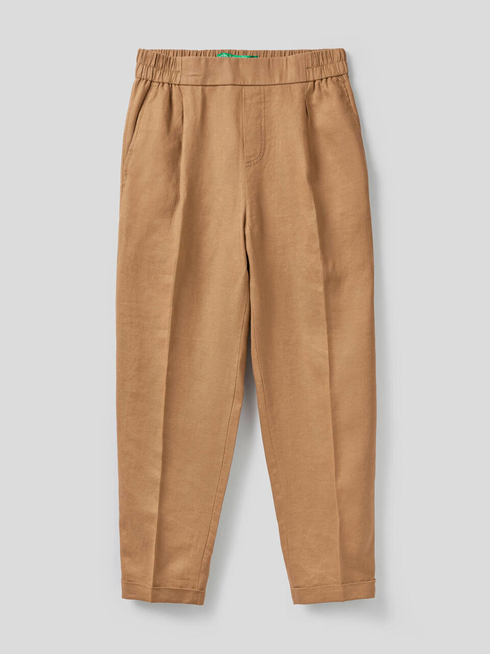 Cropped-Hose aus 100% Leinen image number null