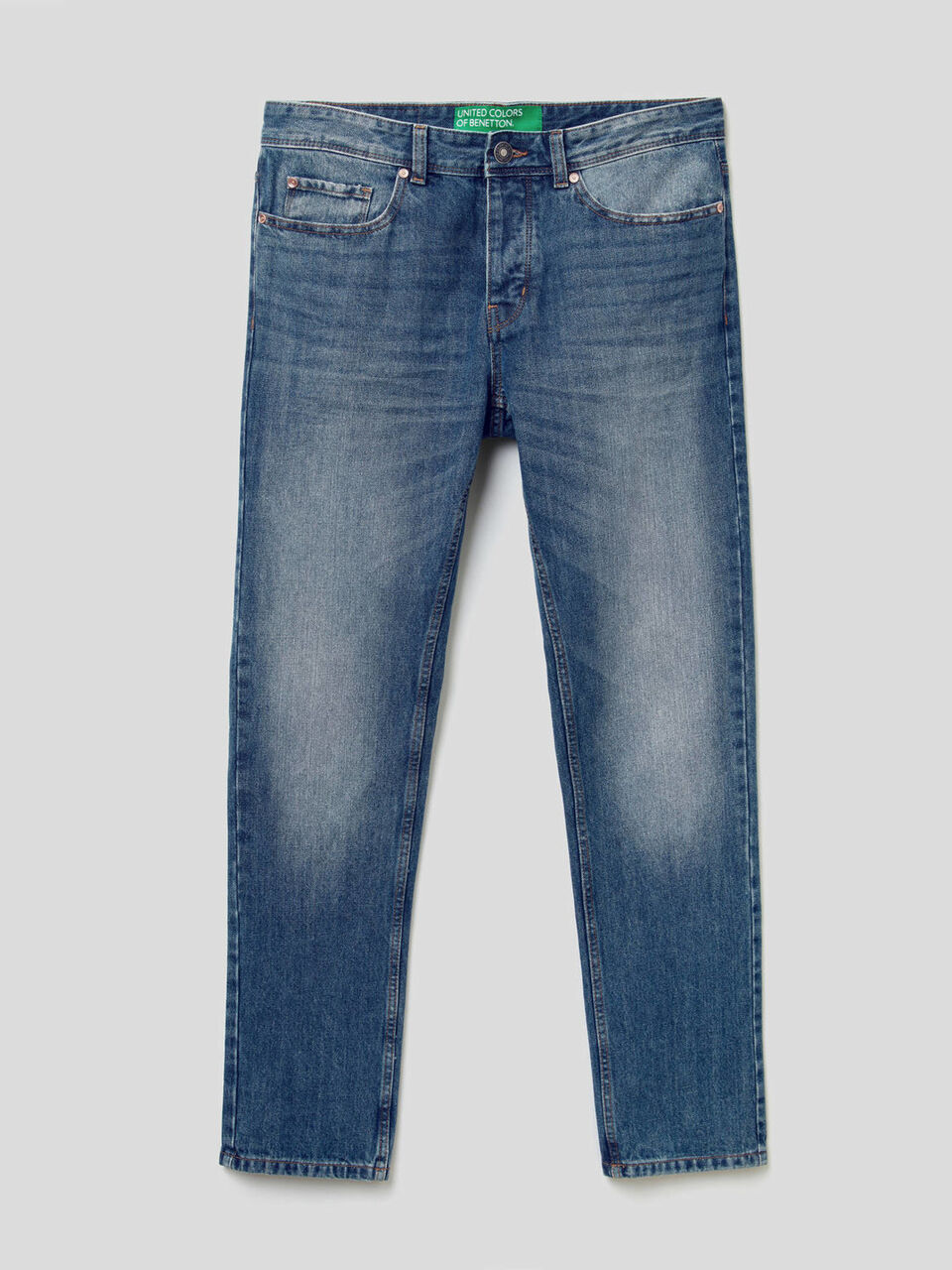 Straight-Leg-Jeans in 100% Baumwolle image number 1