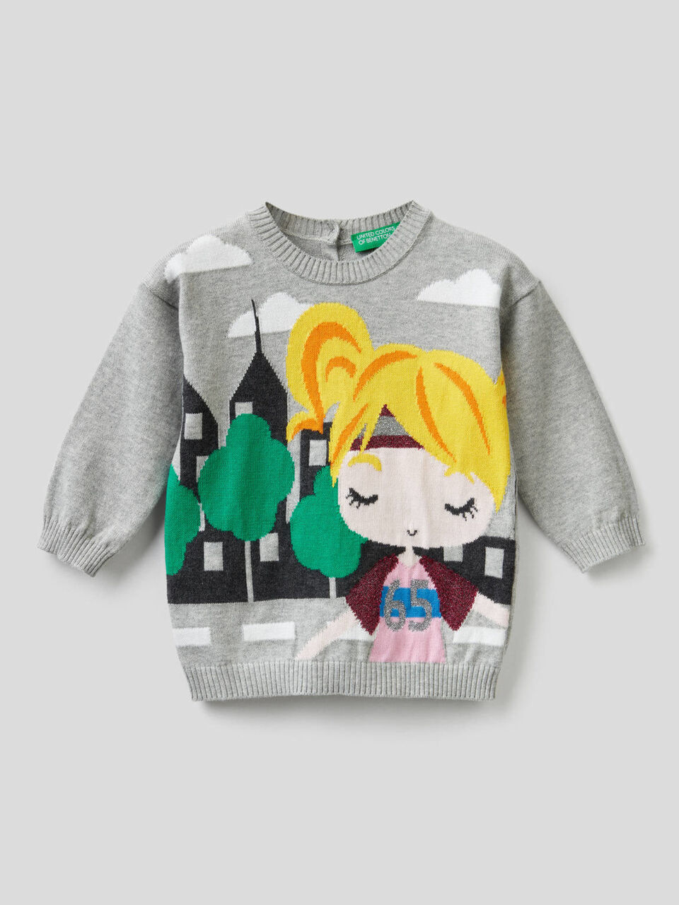 Pulli mit Intarsienmuster image number 1