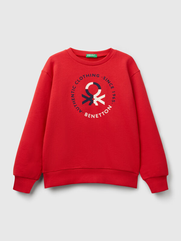 Sweatshirt aus reiner Baumwolle mit Aufdruck Jungen