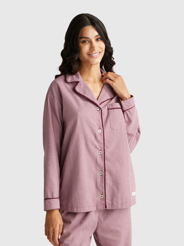 Karierte Pyjamajacke Karierte Pyjamajacke Damen