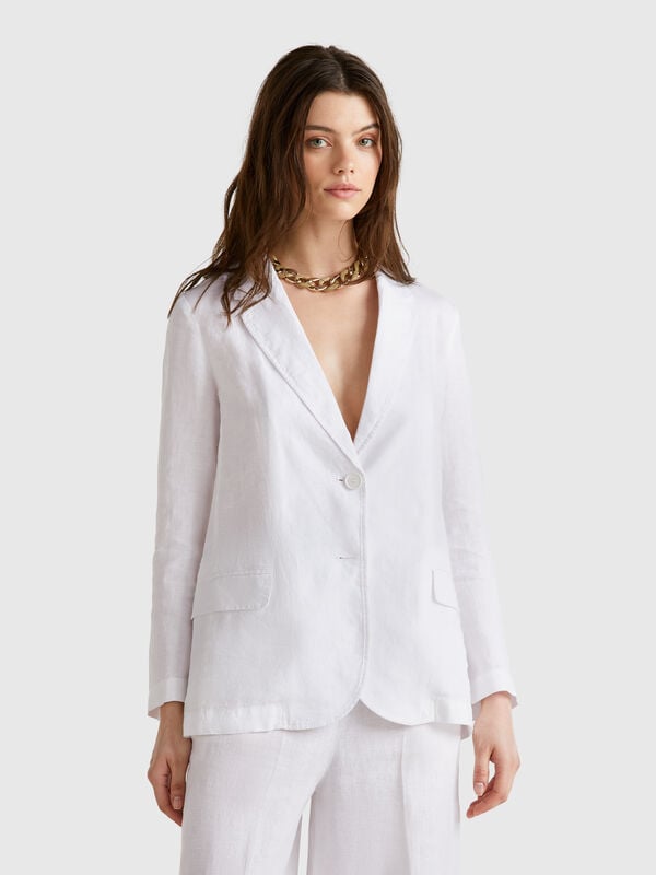 Blazer aus reinem Leinen Damen