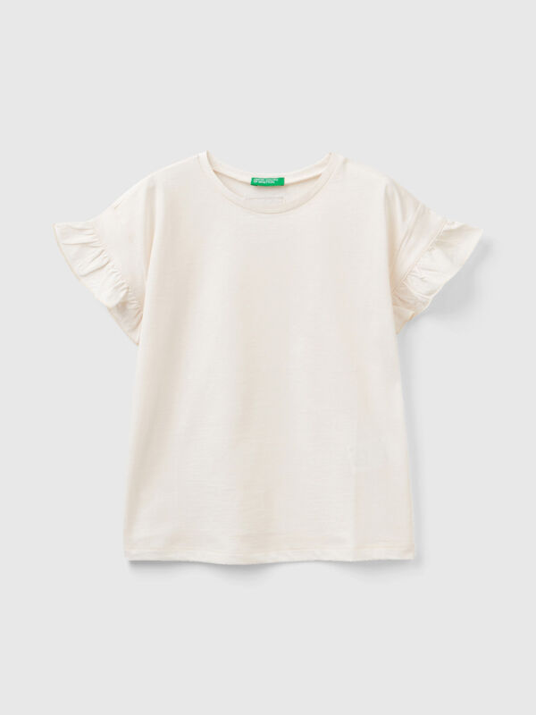 Shirt mit kurzen Ärmeln und Rüschen