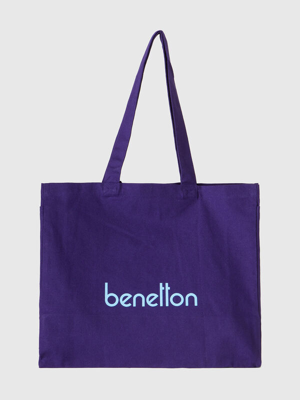 Tote Bag in Blau aus reiner Baumwolle