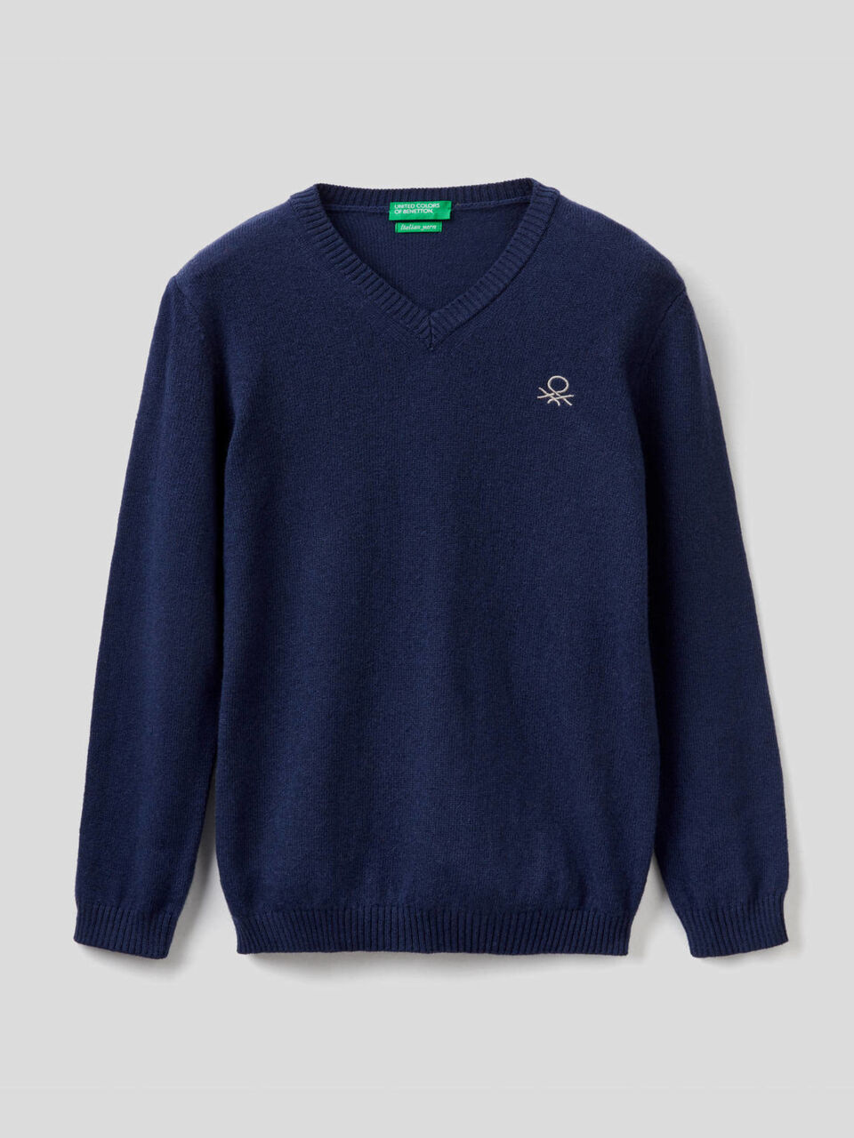 Pullover in einer Mischung aus Wolle und Cashmere mit V-Ausschnitt image number 1