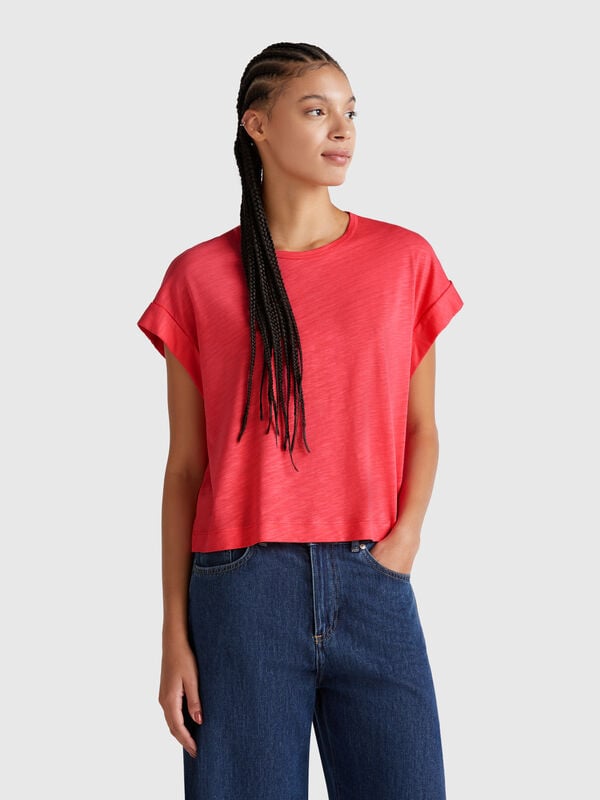 T-Shirt mit kastiger Passform Damen