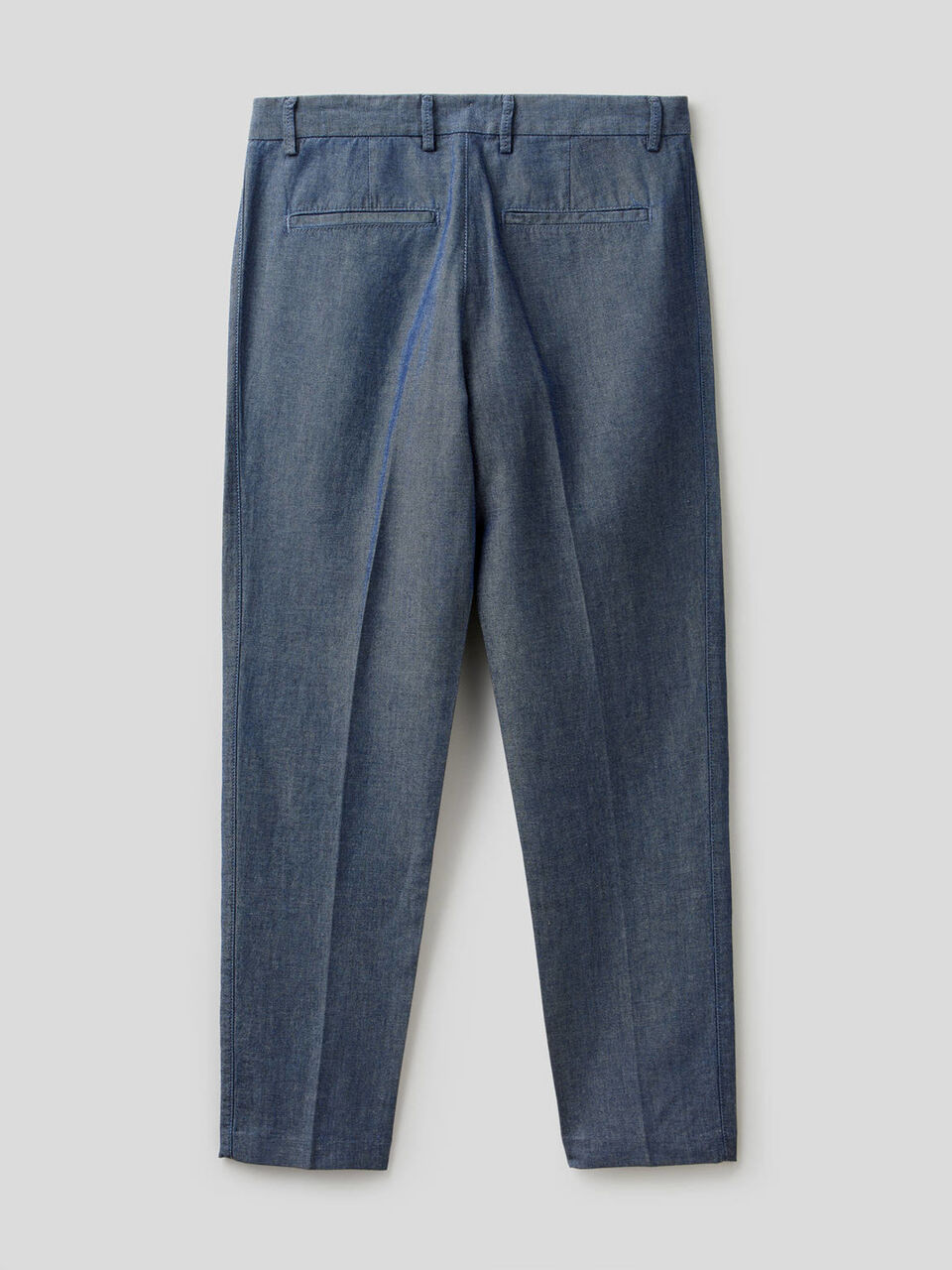 Hose aus Denim in einer Mischung aus Baumwolle und Leinen image number 2