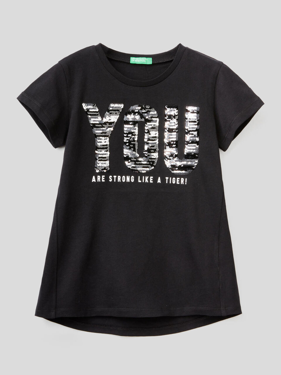 T-Shirt aus Baumwolle mit Pailletten image number 1