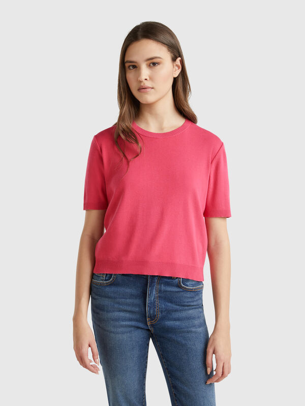 Kurzarmhemd aus 100 % Baumwolle Damen