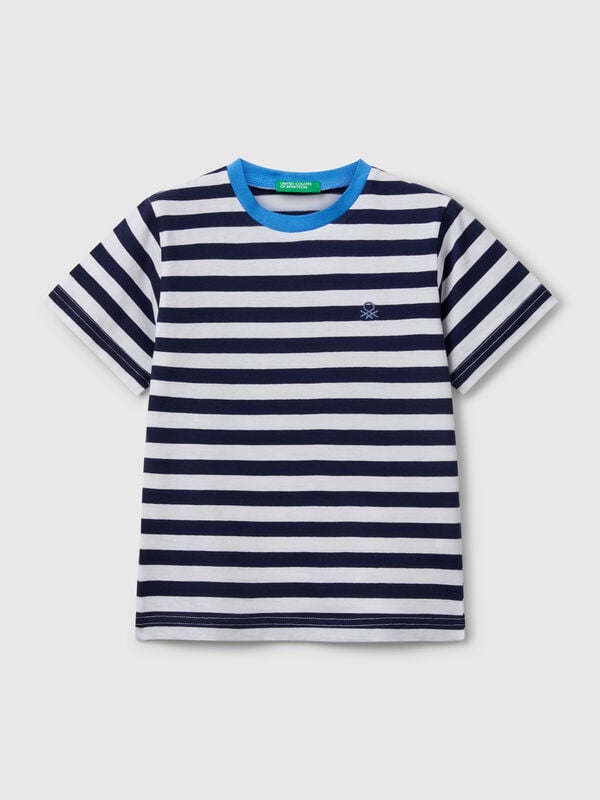 Gestreiftes T-Shirt aus 100 % Baumwolle Jungen