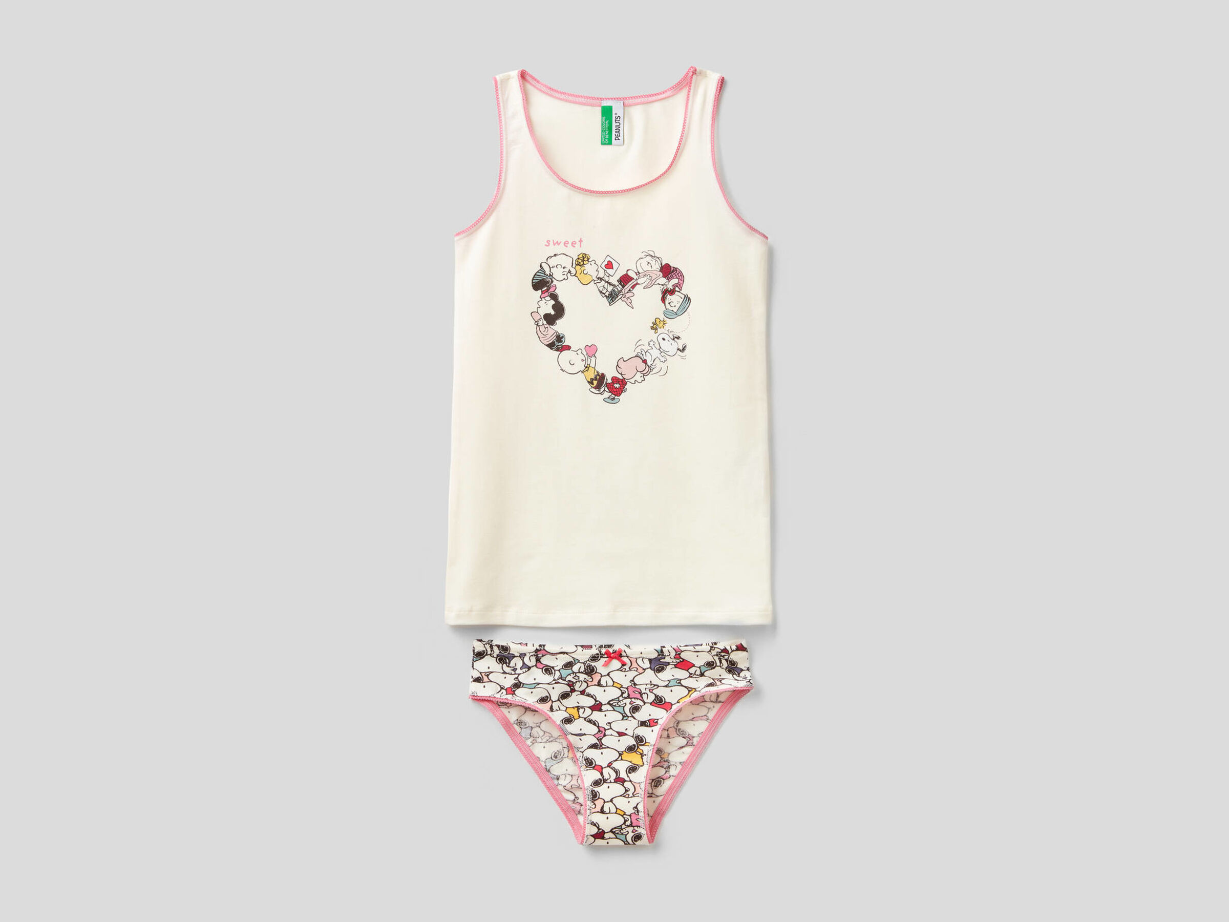 Unterhemd und Slip mit Peanuts-Print image number null