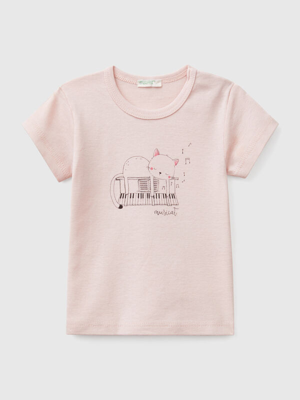 Kurzärmeliges T-Shirt aus Baumwolle Newborn