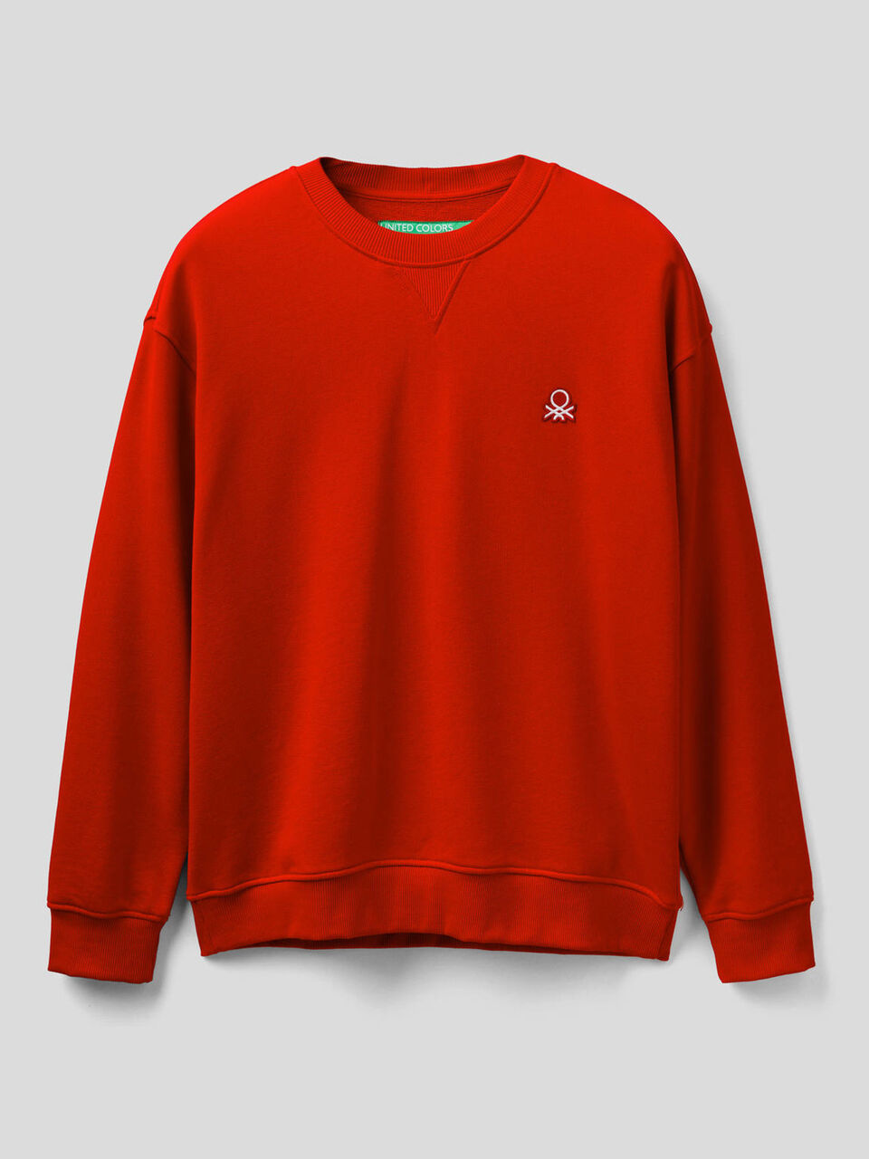 Sweatshirt in 100% Baumwolle mit aufgenähtem Logo image number 1