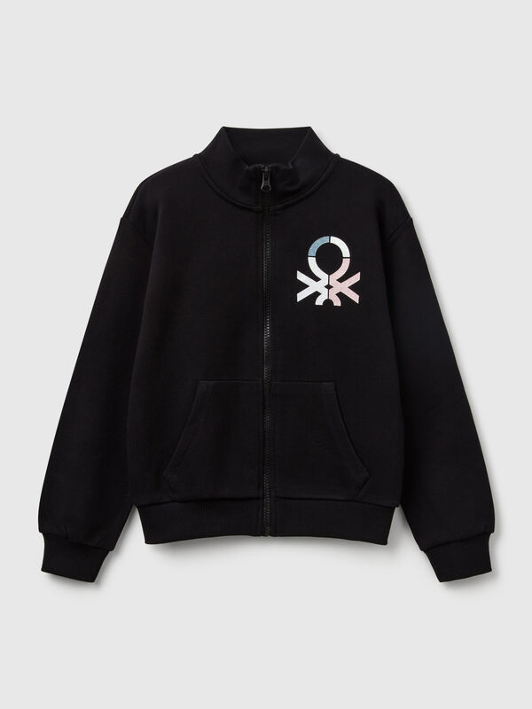 Sweatshirt mit Reißverschluss und hohem Kragen Mädchen