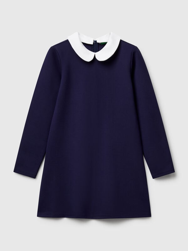 Kleid mit Kragen aus Viskosemischung Mädchen
