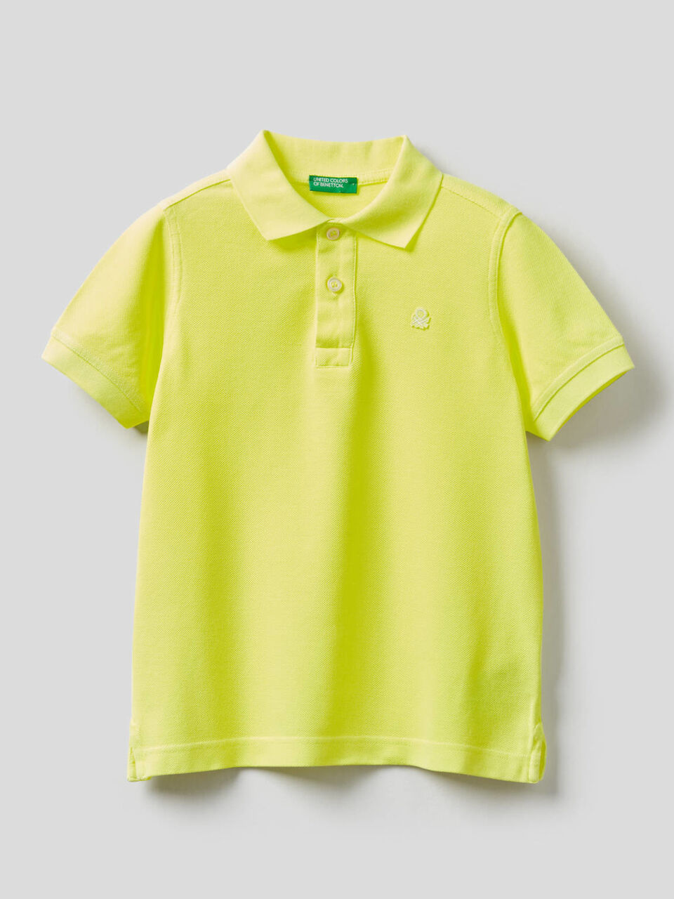 Neonfarbenes Polo in reiner Baumwolle image number 1