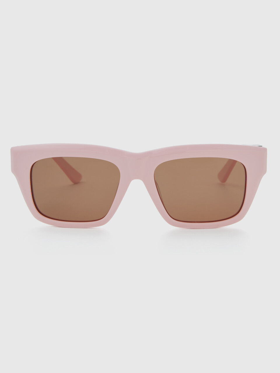Rechteckige rosa Sonnenbrille