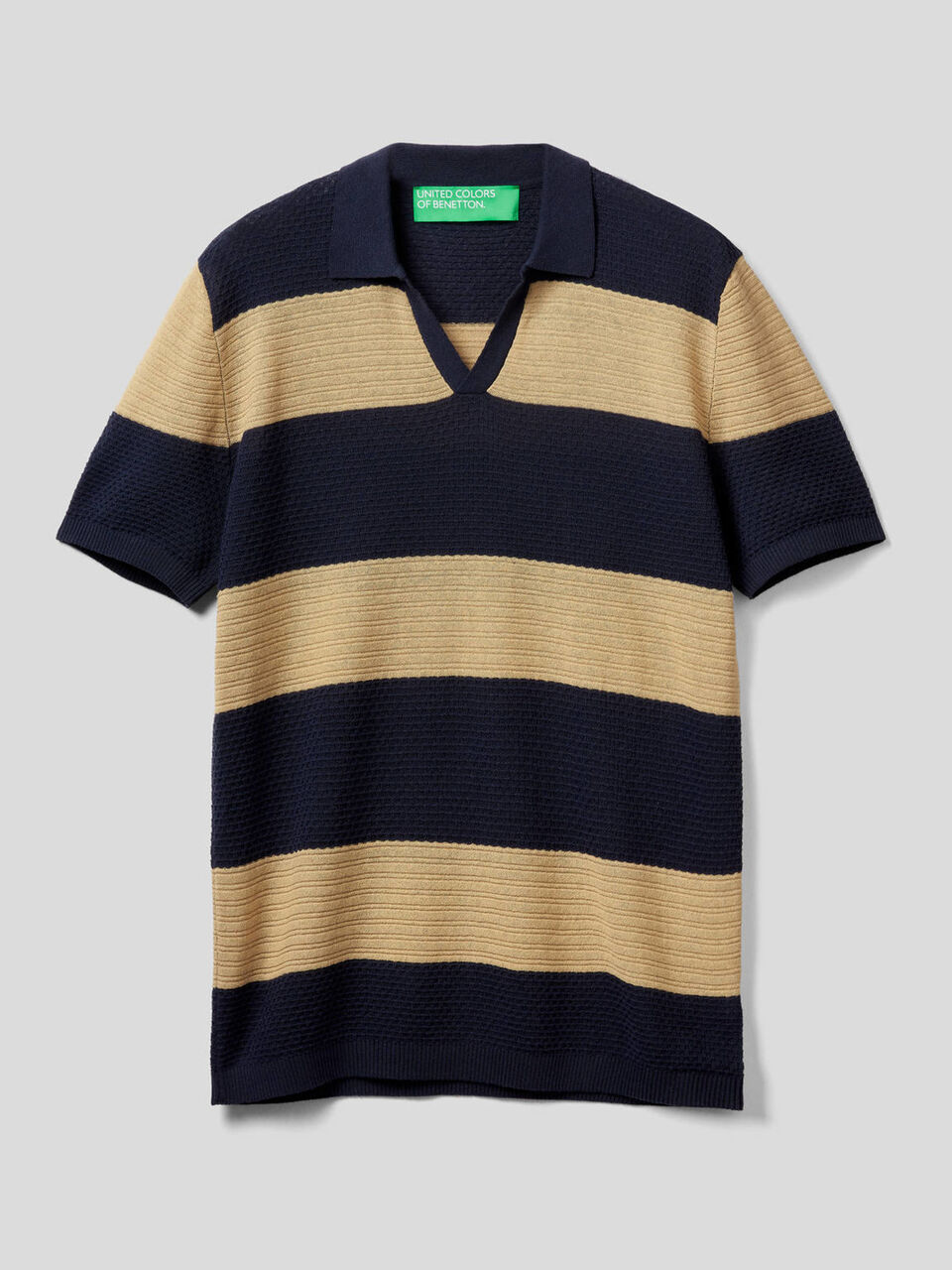 Strick-Polo mit Streifenmuster image number 1