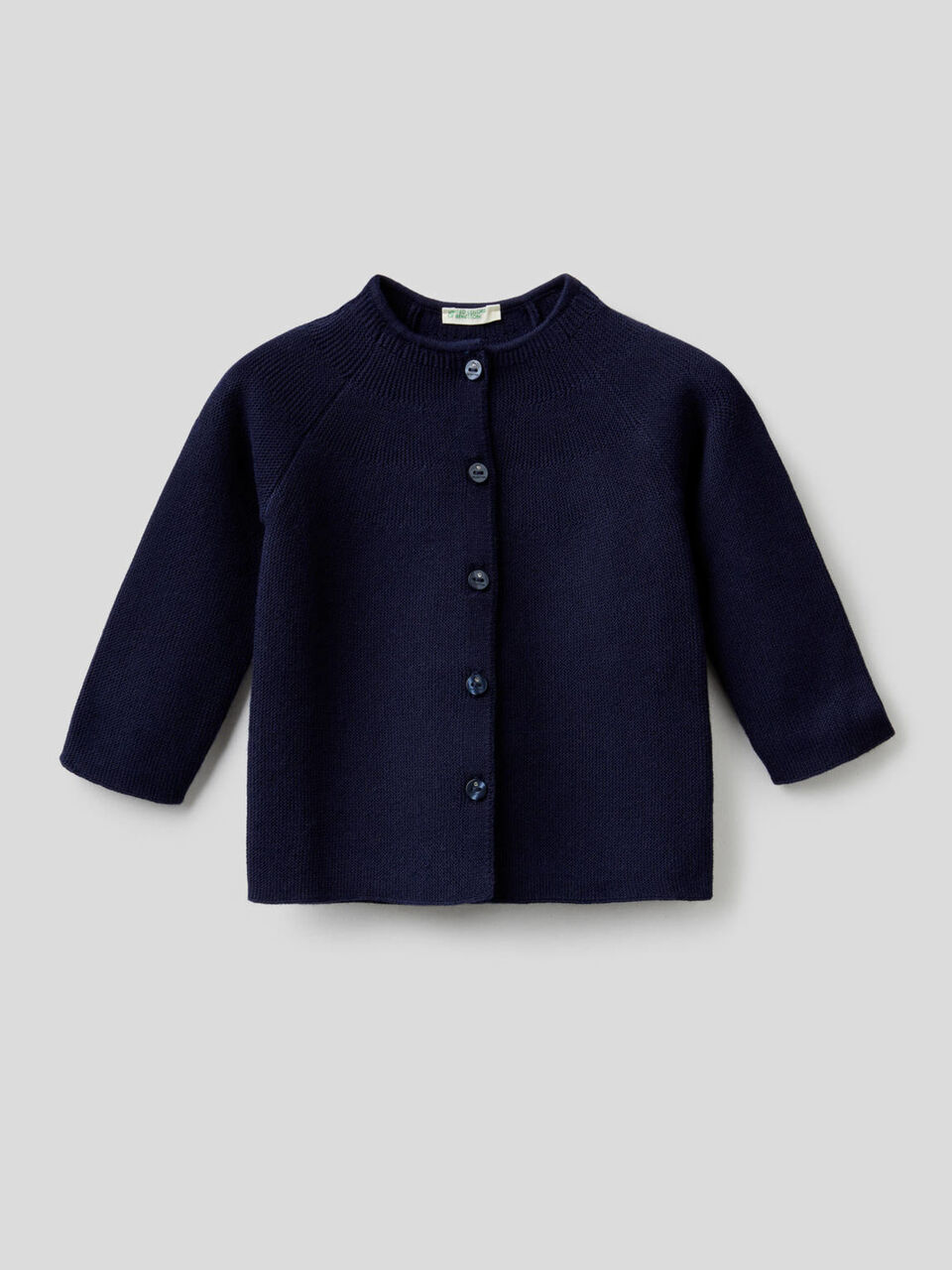 Strickjacke aus reiner % Baumwolle mit Rundausschnitt image number 1