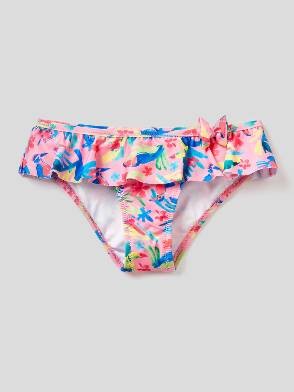 Badeslip mit Muster und Rüsche image number 1