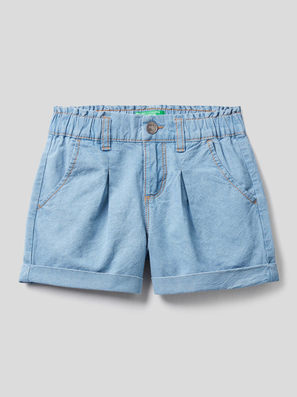 Shorts mit Jeans-Effekt und Aufschlag image number 1