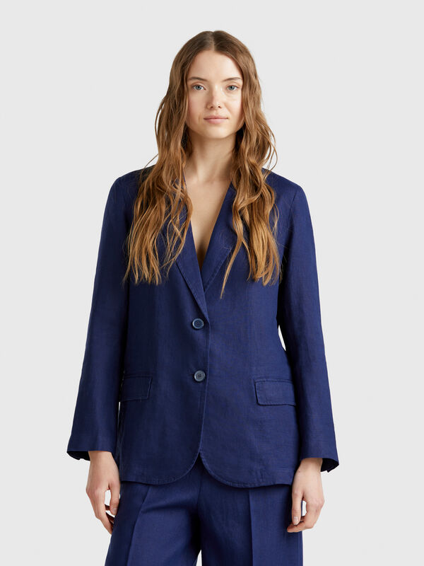 Blazer aus reinem Leinen Damen