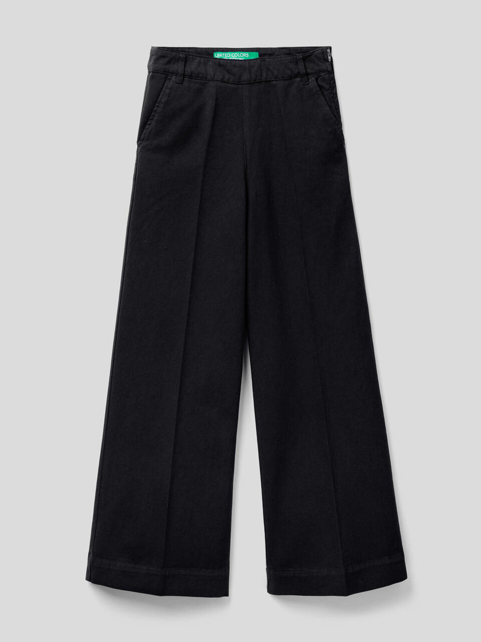 Hose aus Baumwolle mit weitem Bein image number 1