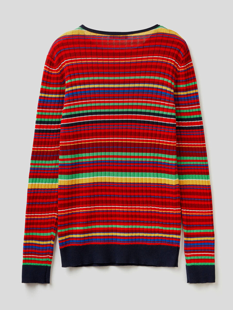 Pullover aus 100% Baumwolle mit bunten Streifen image number 2