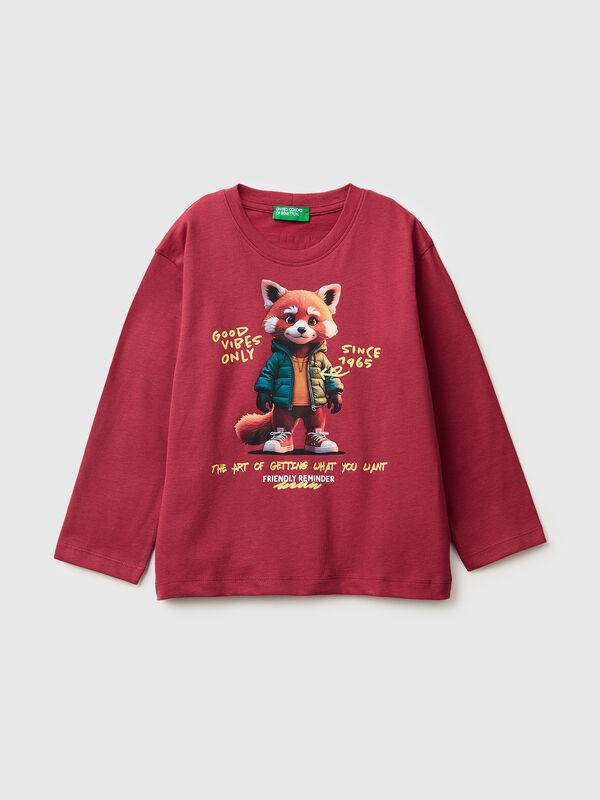 T-Shirt mit Front- und Rückendruck Jungen