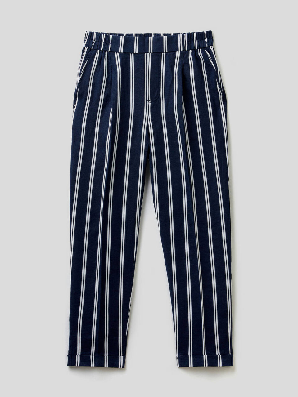 Hose aus 100% Leinen mit Musterprint image number 1