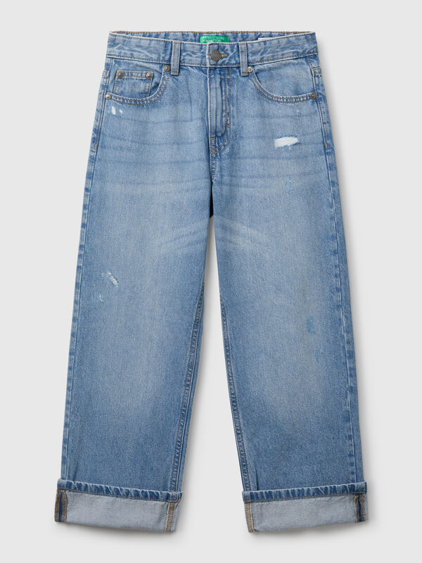 Gerade Jeans mit Rissen Jungen