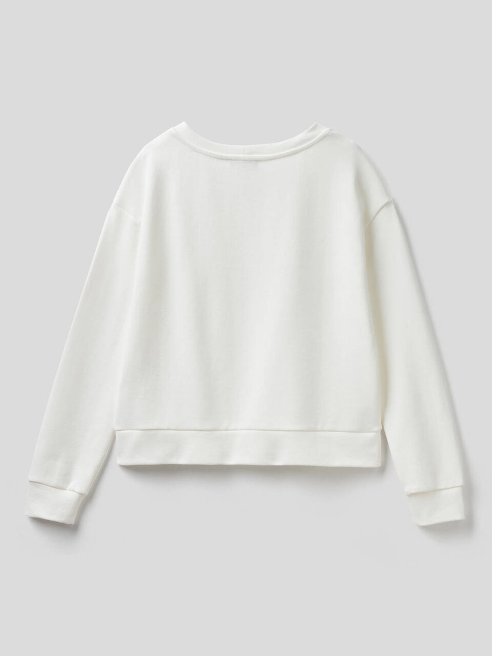 Einfarbiges Sweatshirt aus einer Baumwollmischung image number 2