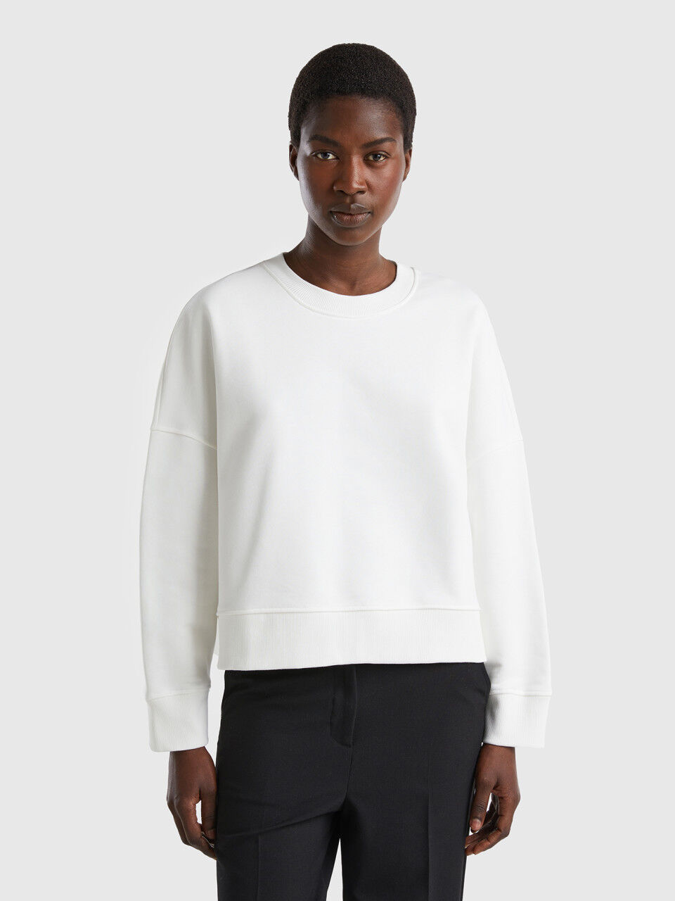 Boxy-Fit-Sweatshirt in 100% Baumwolle