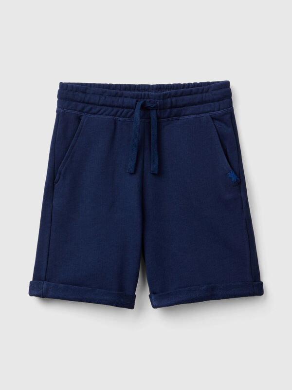 Bermudashorts aus reinem Baumwollfleece Jungen