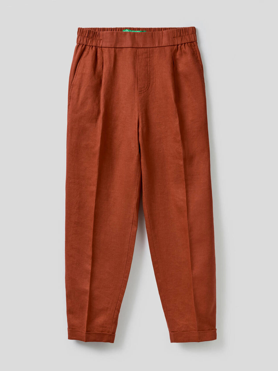 Cropped-Hose aus 100% Leinen image number null