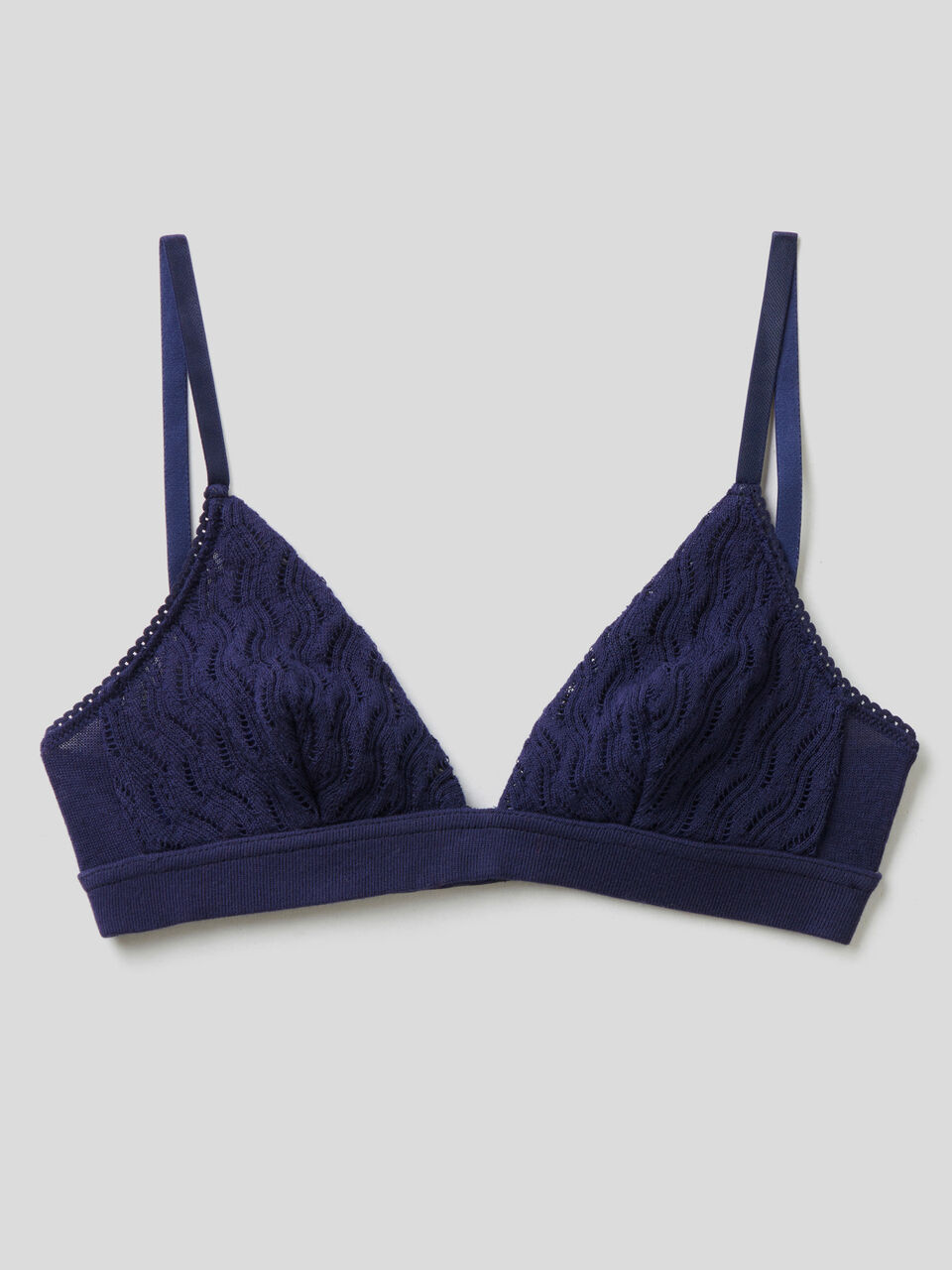 Triangel-Top aus Strick mit Lochmuster image number 1