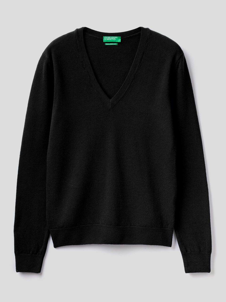 Pullover aus reiner Schurwolle mit V-Ausschnitt image number 1