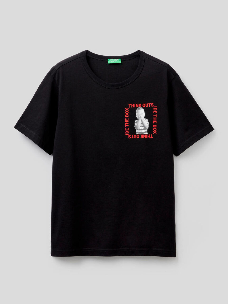 T-Shirt aus reiner Baumwolle mit Print Herren image number 1