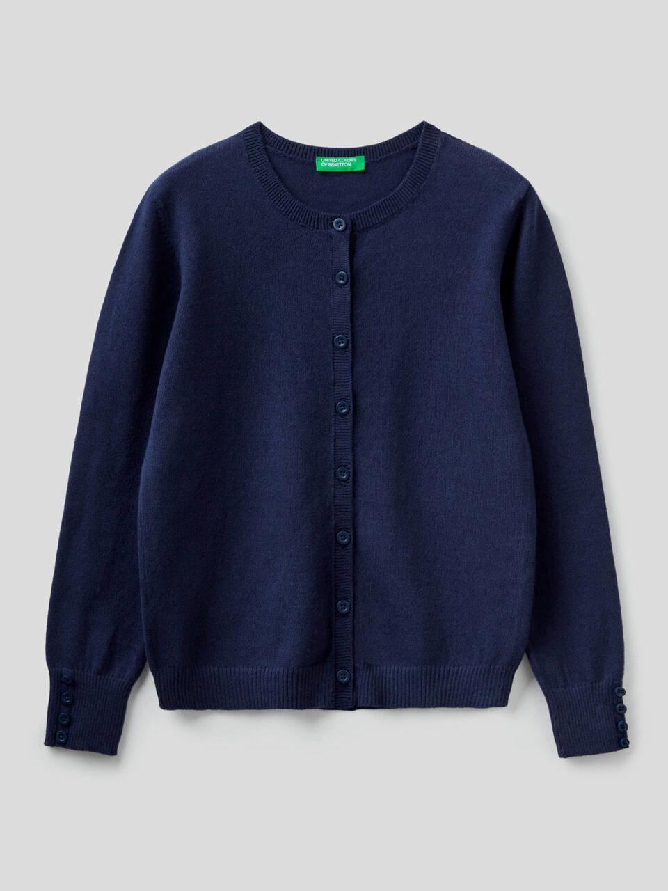 Strickjacke aus einer Baumwollmischung mit Rundausschnitt image number 1