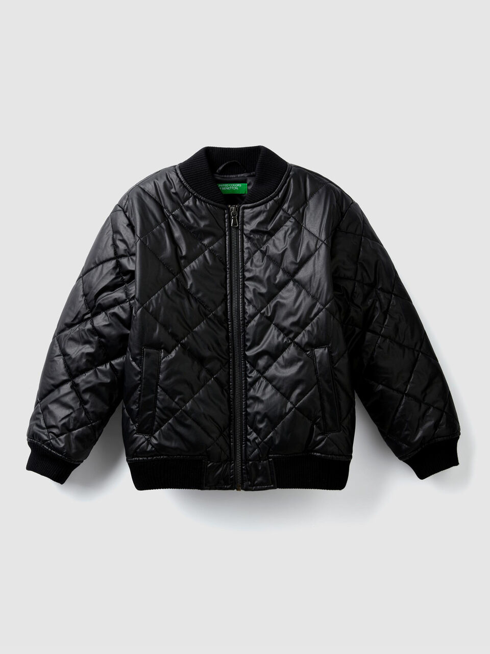 Bomberjacke mit Ledereffekt und Steppmuster image number 1